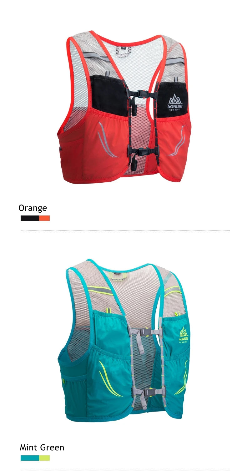 AONIJIE - Mochila com chaleco de hidratação para correr, transpirável, leve, para maratonas, trail running, 2,5 L