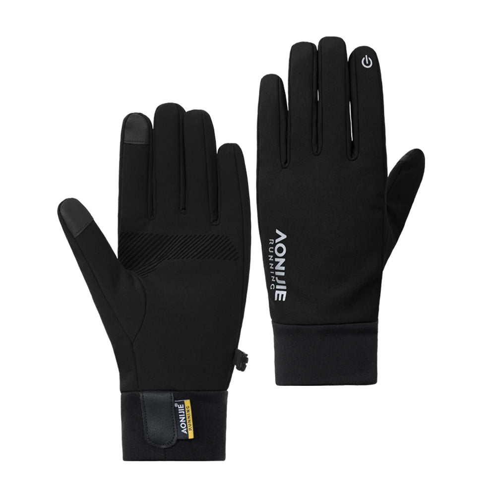 Guantes AONIJIE M58 deportivos antideslizantes com dedos completos, pantalla táctil dos dedos para correr e andar de bicicleta