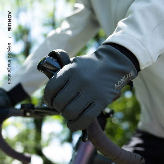 Gants de sport AONIJIE M58 antideslizantes avec dedos complets, écran tactile de dos dedos pour la course et le cyclisme