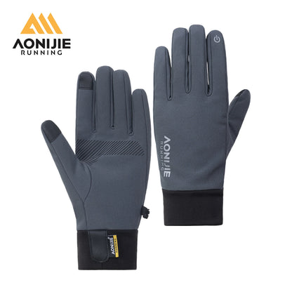 Guantes AONIJIE M58 deportivos antideslizantes com dedos completos, pantalla táctil dos dedos para correr e andar de bicicleta