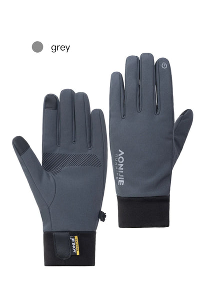 Guantes AONIJIE M58 deportivos antideslizantes com dedos completos, pantalla táctil dos dedos para correr e andar de bicicleta