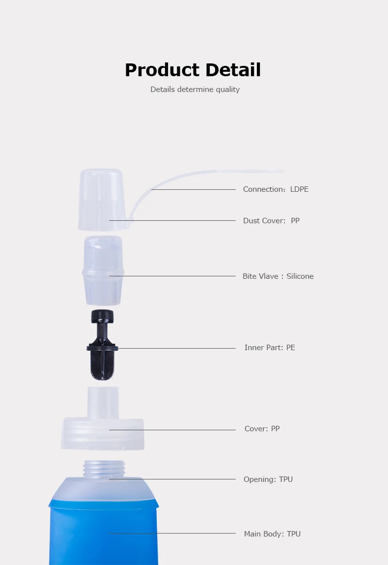 Botella, vaso y accesorio Hidratación Soft Flask Running AONIJIE 250ml 500ml 600ml